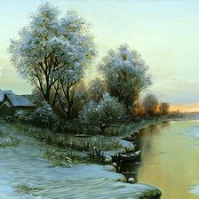 Схема вышивки «зимний вечер»