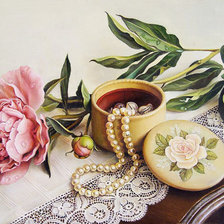 Схема вышивки «Натюрморт с бусами»