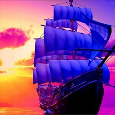 Схема вышивки «Корабль»