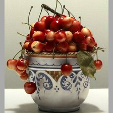 Натюрморт черешни