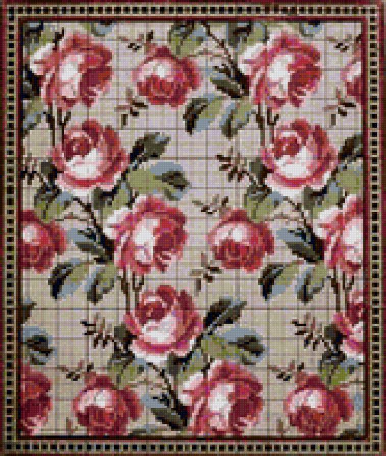 старинный рисунок - орнамент, подушка - предпросмотр