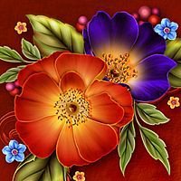 Схема вышивки «цветы»