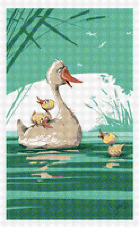 гуси - вода, мульт, детям, гуси - предпросмотр