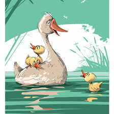 Схема вышивки «гуси»