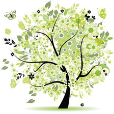 Схема вышивки «дерево лето»