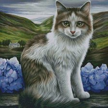 Схема вышивки «Котик»