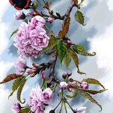 Схема вышивки «цветущая ветвь»