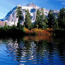 Схема вышивки «Горы море и вода»