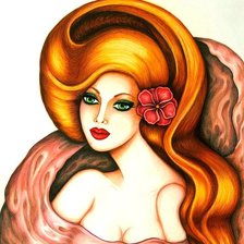 Схема вышивки «Девушка»