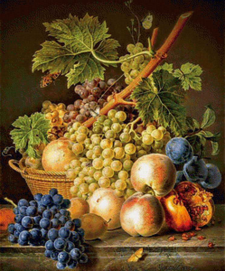 натюрморт с виноградом - натюрморт - предпросмотр