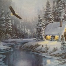 Схема вышивки «Зимний вечер»