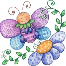 Схема вышивки «бабочки»