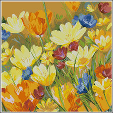 Схема вышивки «цветы»