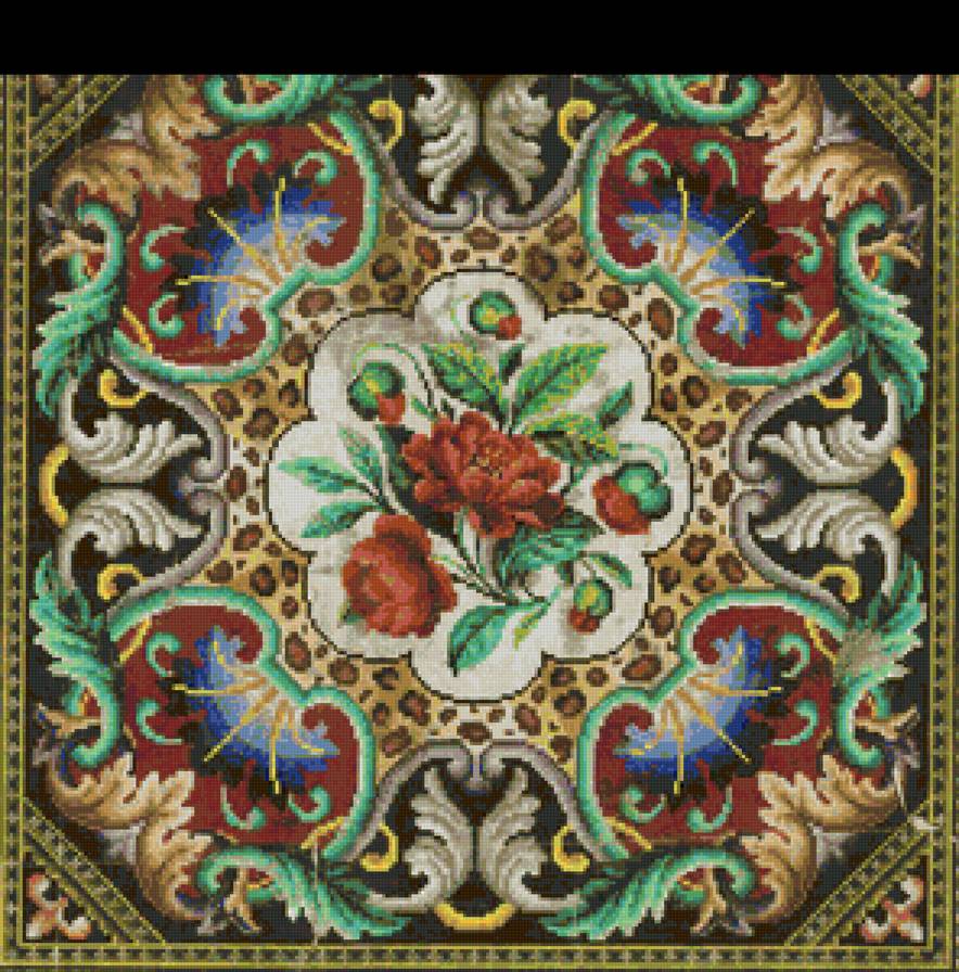 орнамент - орнамент, подушка - предпросмотр