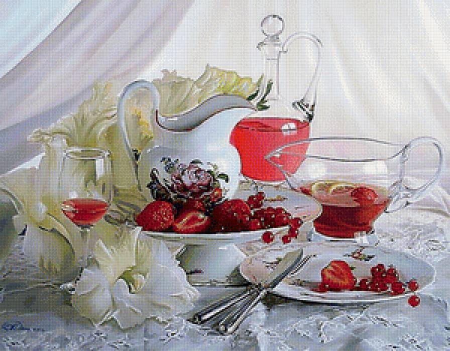 белое и красное - клубника - предпросмотр