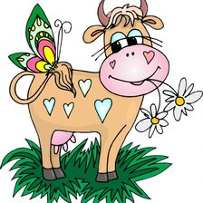 Схема вышивки «Буренка»