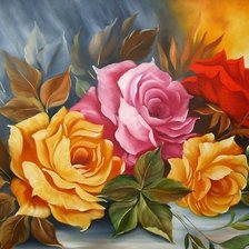 Схема вышивки «Розы»