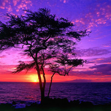 Схема вышивки «Закат на море»