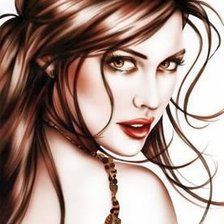 Схема вышивки «Девушка»