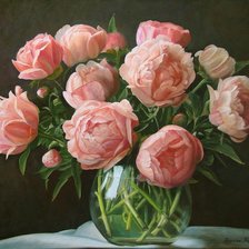 Схема вышивки «пионы»