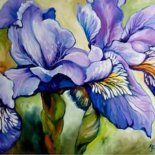 Схема вышивки «ирисы»