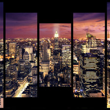 Схема вышивки «Ночной Нью-Йорк»