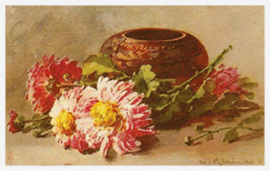 Натюрморт - вышивка крестом - предпросмотр