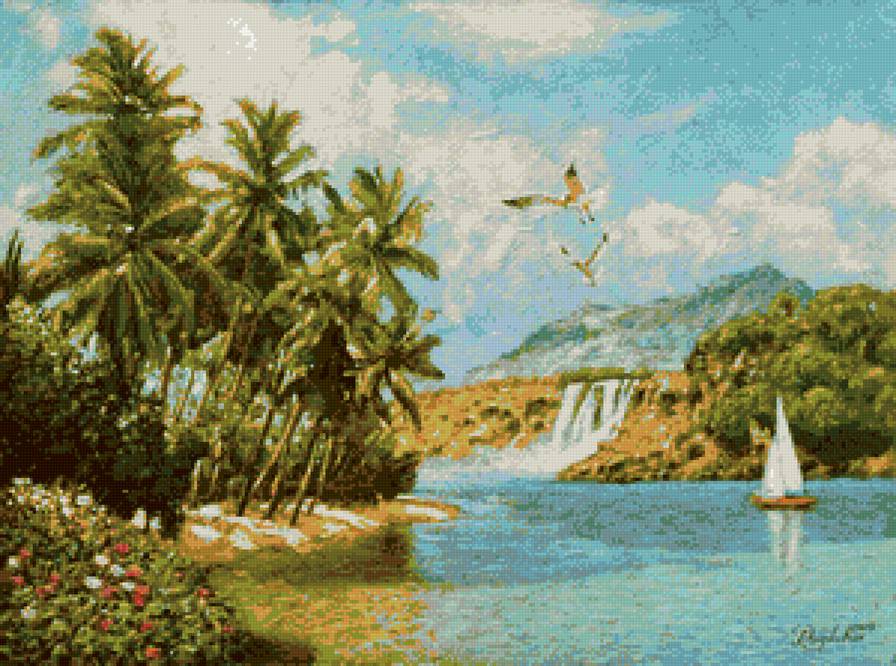 Берег моря - море, берег, вода, тропики - предпросмотр