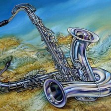 Схема вышивки «саксафоны»