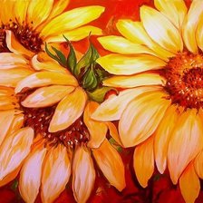 Схема вышивки «подсолнухи»