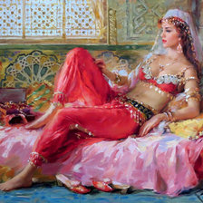 Схема вышивки «Восточная красавица»