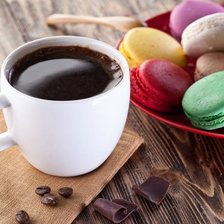 Схема вышивки «кофе и макаруны»