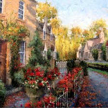 Схема вышивки «Улица.»