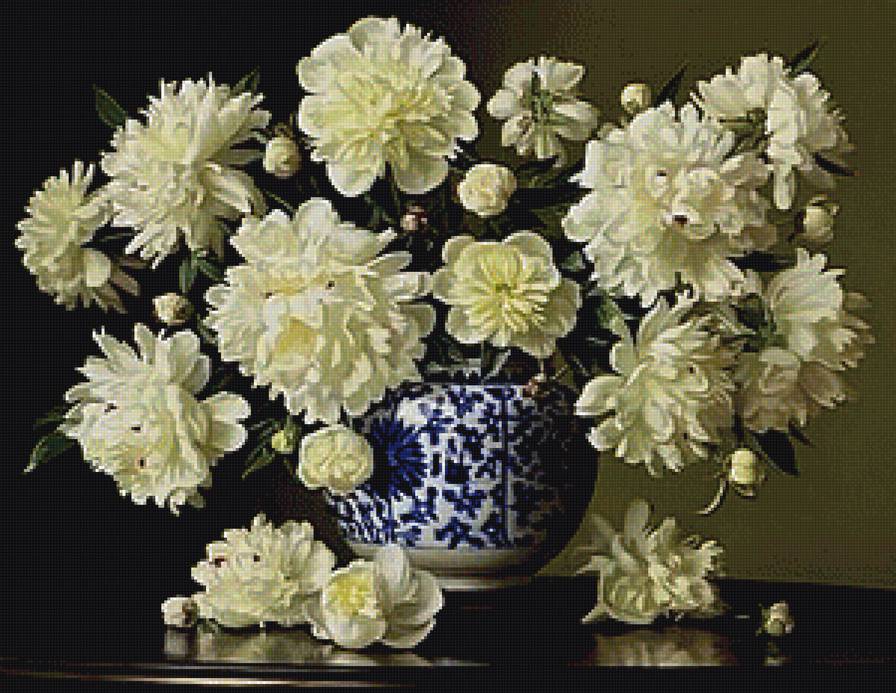 Пионы в вазе - ваза, пионы, цветы - предпросмотр