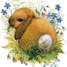 Схема вышивки «Пасхальный кролик»