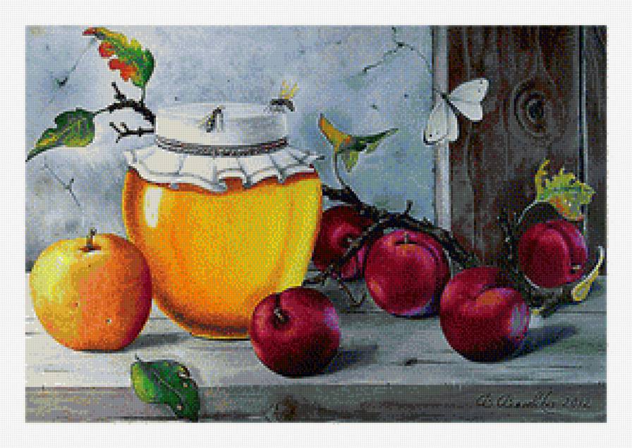 Натюрморт - вышивка крестом - предпросмотр