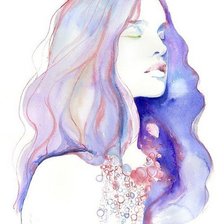 Схема вышивки «Девушка»