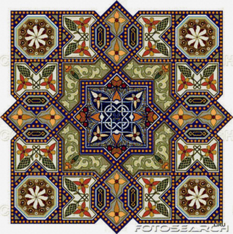 орнамент - орнамент, подушка - предпросмотр