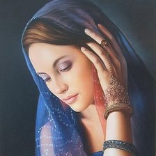 Схема вышивки «Девушка»