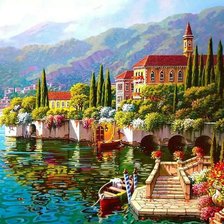 Схема вышивки «Городской пейзаж»