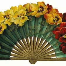 Схема вышивки «Веер с цветами»