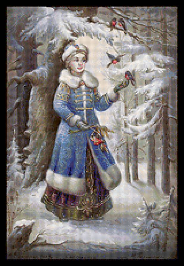 Иван царевич - снегири, зима - предпросмотр