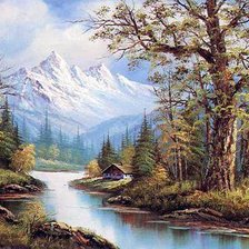 Схема вышивки «пейзаж»