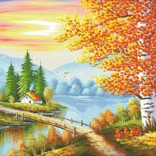 Схема вышивки «Золотая осень»