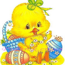 Схема вышивки «пасхальный цыплёнок»