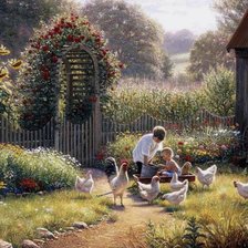 Схема вышивки «Сельская жизнь»