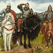 Схема вышивки «Три богатыря»