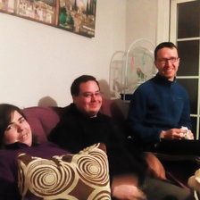 Схема вышивки «En mi casa con amigos»