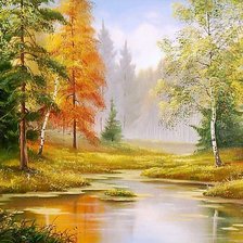 Схема вышивки «Березки»