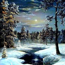 Схема вышивки «зимняя ночь»